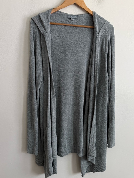 Barefoot Dreams Sweaters - Barefoot Dreams CozyChic Ultra Lite Hooded Cardigan Gray XL